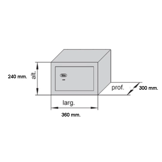 Vendita online Privacy Cassaforte da esterno meccanica 24x36x30 cm